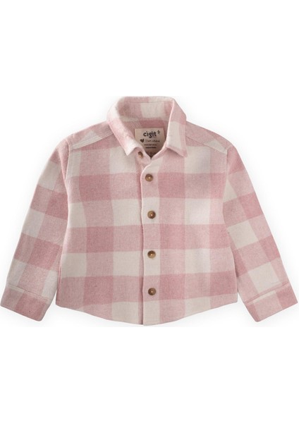 Oduncu Gömleği 1-9 Yaş Pembe Ekose