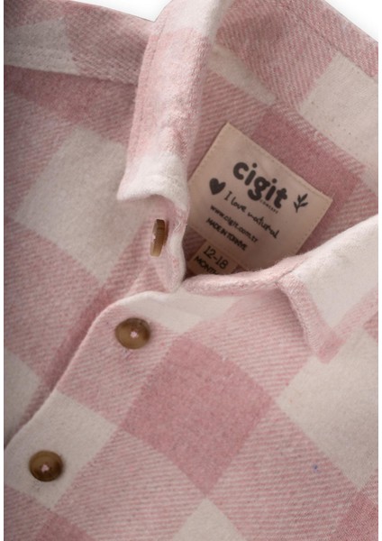 Oduncu Gömleği 1-9 Yaş Pembe Ekose modelleri