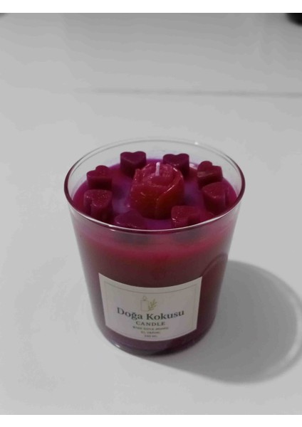 Çilek Kokulu Kalpli Dekoratif Mum