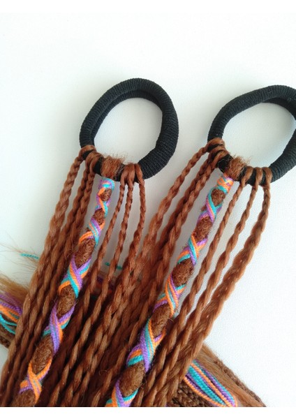 Ikili Bakır Renkli Rasta Örgü Saç Tokası fırsatları