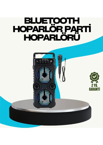 LED Işıklı Kablosuz Hoparlör – Bluetooth Fm Radyolu Taşınabilir Şarjlı - M520K670-R79520