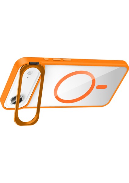 Apple iPhone 17 Air Kılıf Standlı ve Kamera Lens Hediyeli M-Safe Şarj Özellikli Zore Etro Kapak fiyatları