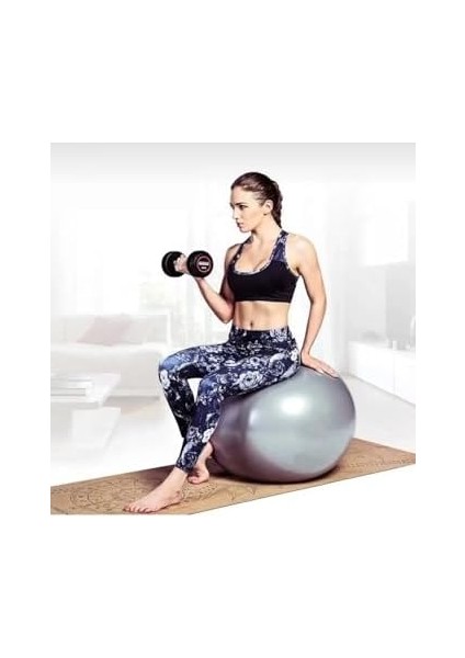 Pilates ve Egzersiz Topu, Anti-Patlama Dayanıklı, 65 Cm, Gümüş modelleri