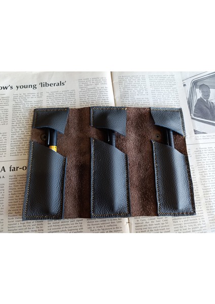 Gerçek Deri Tamamen El Emeği Özel Kalemleriniz Için Kalemlik Kalemkutu (8*18CM ) NLU36 modelleri