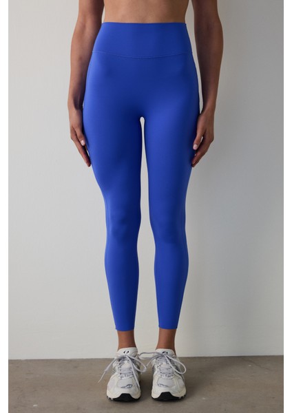 Saks Mavisi Hafif Destek Yüksek Bel Light Soft Tayt modelleri