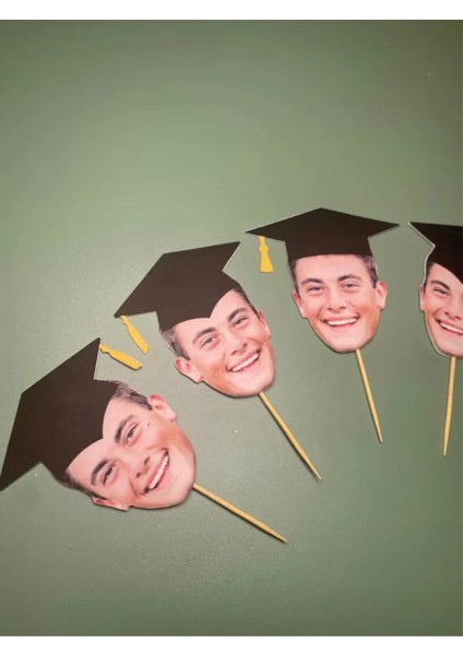 Mezüniyet Süsü Cupcake Kürdan 10 Adet