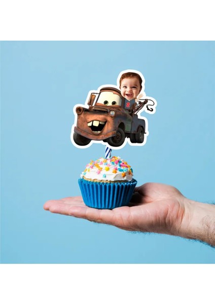 Arabalar Cupcake Pasta Süsü Kürdan 10 Adet