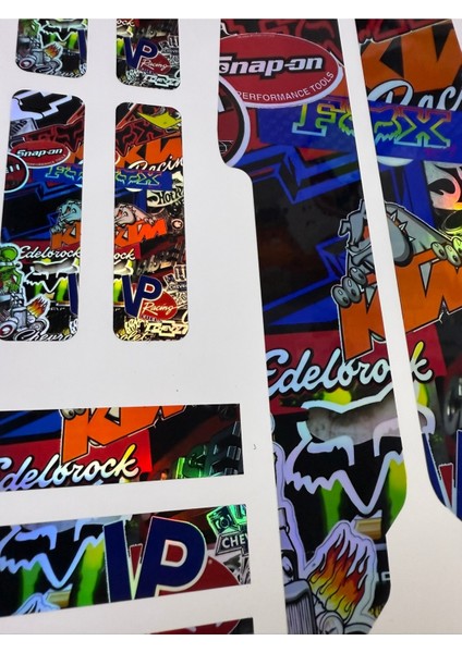Sponsored Bisiklet Sticker Seti 9 Parça – Renkli Maşa Kadro Etiketi Hologram fiyatları
