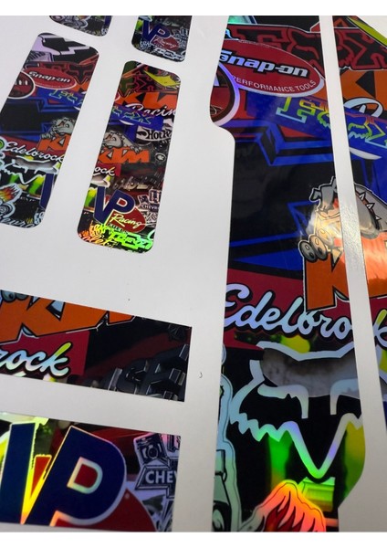 Sponsored Bisiklet Sticker Seti 9 Parça – Renkli Maşa Kadro Etiketi Hologram modelleri