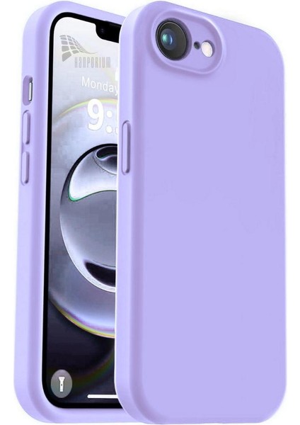 Apple iPhone 16E Uyumlu Silikon Kılıf - Pastel Renk Tonu Esnek Tam Koruma Kapak - Lila