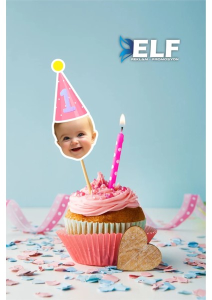 Doğum Günü Kürdan Süsü Cupcake Süs ( 10 Adet )