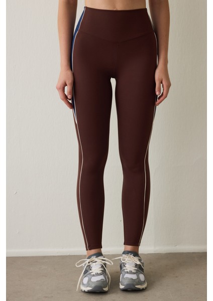 Kahverengi Orta Destek Yüksek Bel Tayt fiyatları