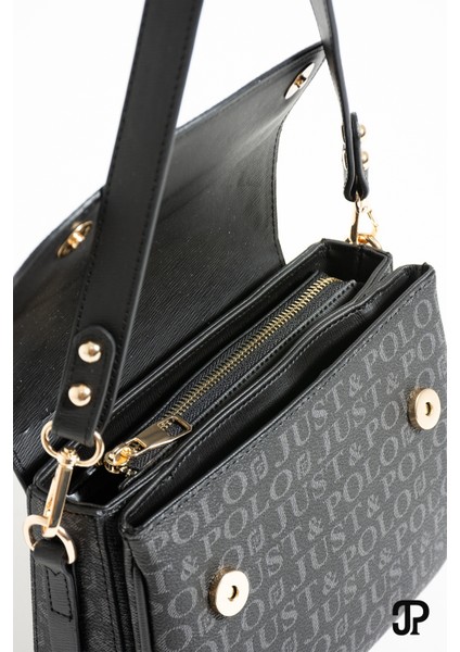 Orijinal Just Polo Collection 4 Bölmeli Lüks Yumuşak Deri Ayarlanabilir Çapraz Askılı Omuz Çantası indirimleri