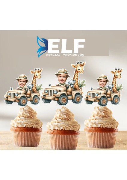 Kişiye Özel Safari Temalı Kürdan Süsüs (10 Adet)