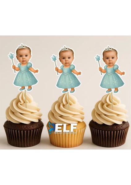 Prenses Kürdan Süs Cupcake Süs ( 10ADET)
