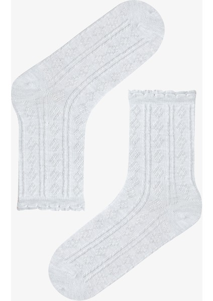 5 Çift Pamuklu Kendinden Desenli Soket Çorap indirimleri