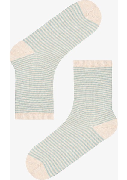 5 Çift Pamuklu Karışık Çizgi Desenli Soket Çorap indirimleri