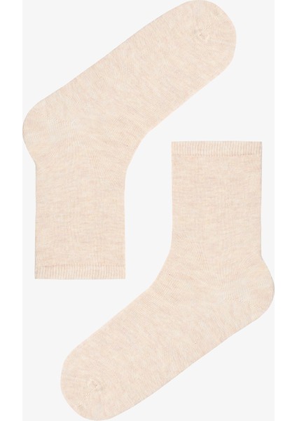 5 Çift Pamuklu Karışık Çizgi Desenli Soket Çorap