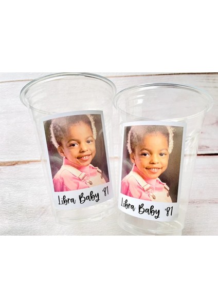 Kişiye Özel Plastik Parti Bardakları Doğum Günü Süsleme 10 Adet