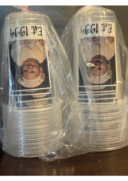 Kişiye Özel Plastik Parti Bardakları Doğum Günü Süsleme 10 Adet modelleri