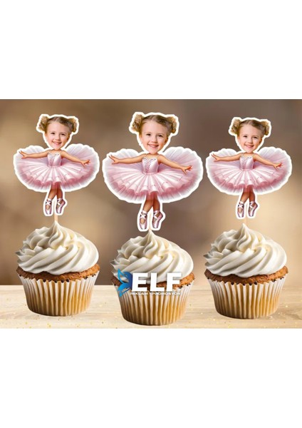 Kişiye Özel Fotoğraflı Pasta Süsü (10 Adet)