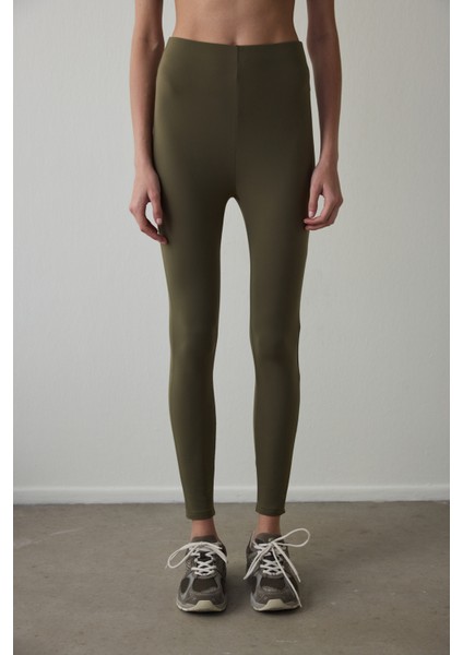 Koyu Yağ Yeşili Sıcak Tutan Termal Etkili Yüksek Bel Tayt fiyatları