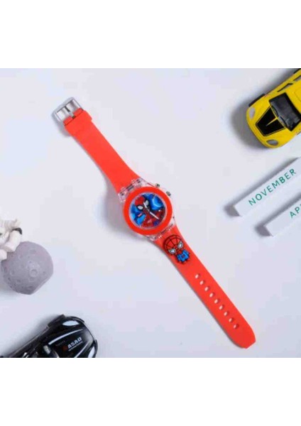 Işıklı Örümcek Adam Çocuk Saati – Renkli Silikon Kordon, Eğlenceli Tasarım fiyatları