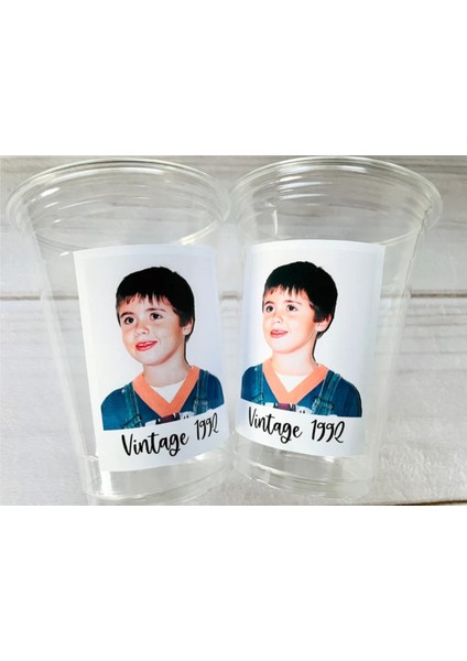 Kişiye Özel Plastik Parti Bardakları Doğum Günü Süsleme 10 Adet