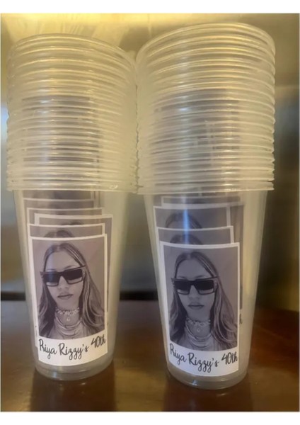 Kişiye Özel Plastik Parti Bardakları Doğum Günü Süsleme 10 Adet fiyatları