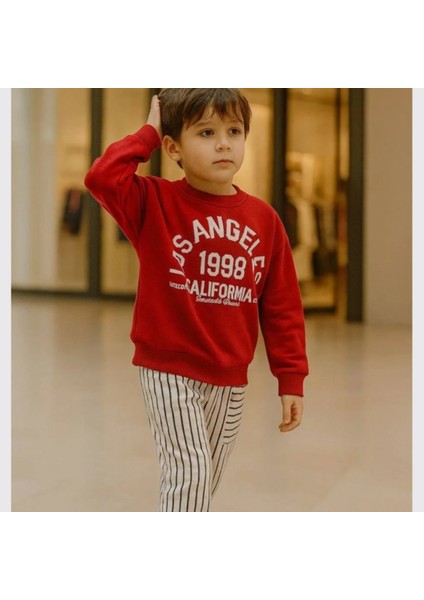 Bisiklet Yakalı Esnek Rahat Kırmızı Renk Alt - Üst Çocuk Takım fiyatları
