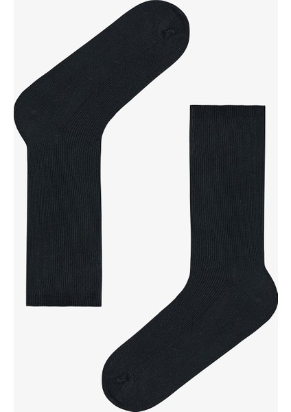 5 Çift Pamuklu Ribli Renkli Soket Çorap