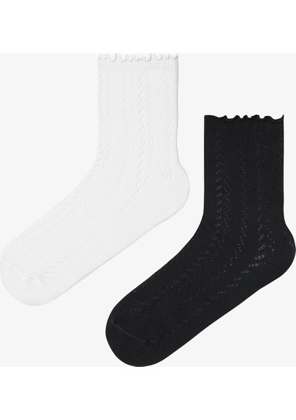 3 Çift Pamuklu Fırfırlı Soket Çorap