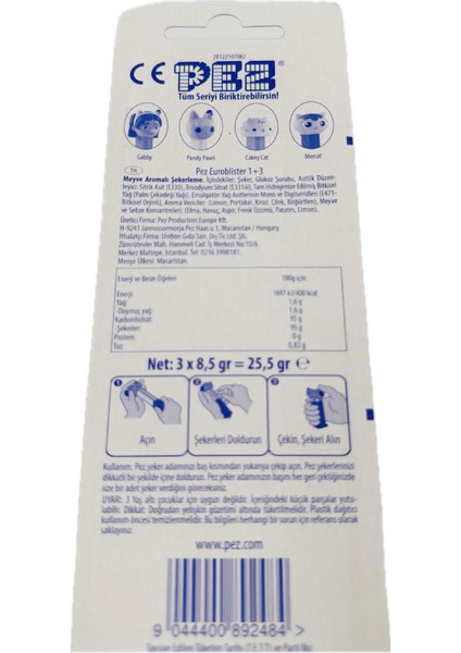 Gabby Dollhouse Pez Şeker Adam Oyuncak Şekerleme 1 Oyuncak 3 Yedek Şeker fiyatları