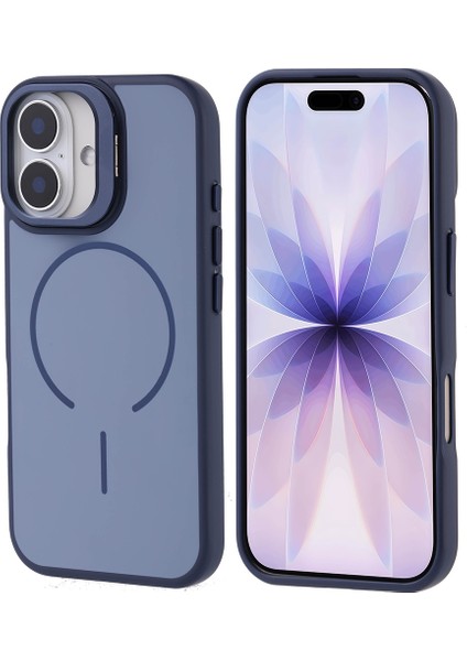 Apple iPhone 17 Kılıf M-Safe Şarj Özellikli Kamera Standlı Zore Notron Kapak modelleri