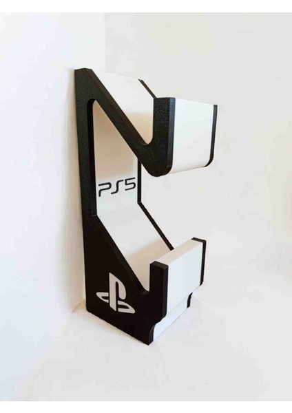 2'li Ps5 Dualsense Kol Standı | Playstation 5 Controller Tutucu | Masaüstü/duvar Montaj Uyumlu - Şık Logo Tasarım