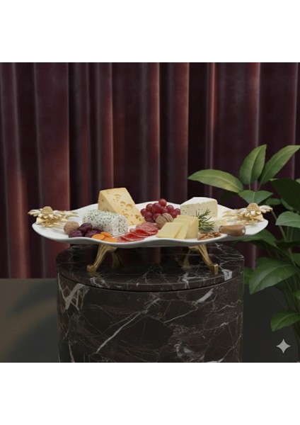 Metal Ayaklı Semazen Porselen Pasta Sunumluk Kurabiye modelleri