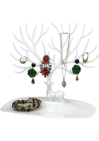 Eğitici Oyuncak Beyaz Geyik Tasarımlı Takı Mücevher Standı fırsatları