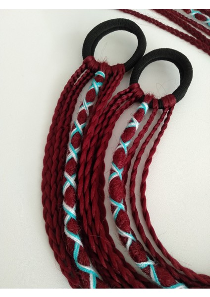 Ikili Kızıl Renkli Rasta Örgü Saç Tokası fiyatları
