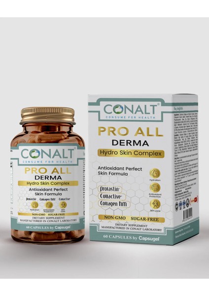 Pro All Derma 60 Kapsül Derin Gençlik ve Esneklik Destekleyici Vitamin Kompleksi