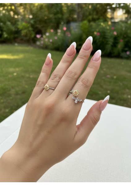 Güneş Model Dönen Stres Yüzüğü Silver Renk (Güneş Figürü Dönmektedir) fiyatları
