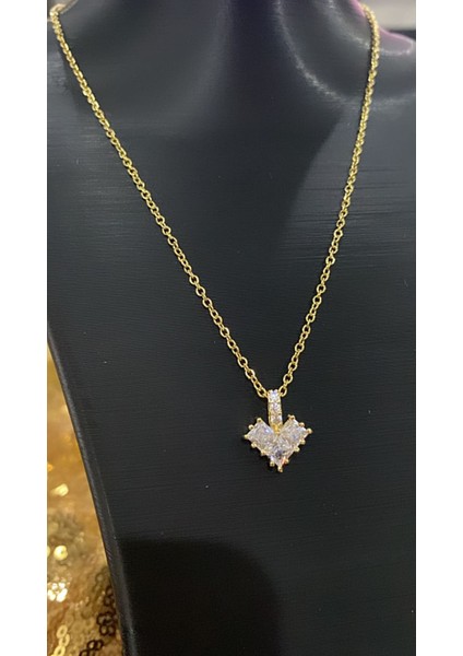 Zirkon Taş Kalp Kolye indirimleri