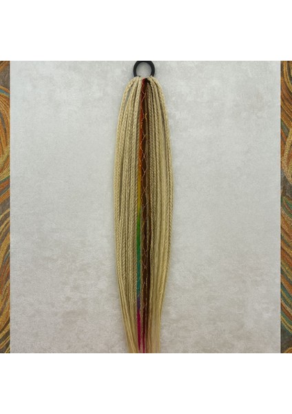 Sarı Örgülü Saç Tokası-Sarı Örgülü Saç Tokası-