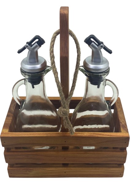 Ahşap Doğal 2li Tombul Set Yağdanlık ve Sosluk Takımı(Set)(Kiraz) modelleri