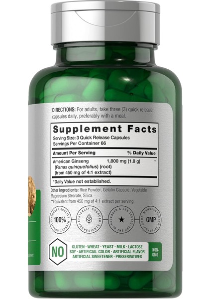 American Ginseng 1800 Mg 200 Caps modelleri