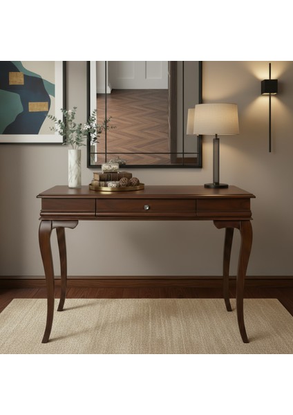 120 cm Masif Rustik Koyu Ceviz Dresuar