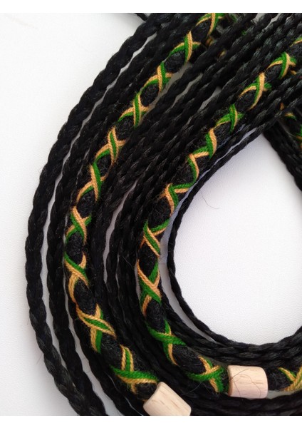 Ikili Siyah Renkli Rasta Örgü Saç Tokası modelleri