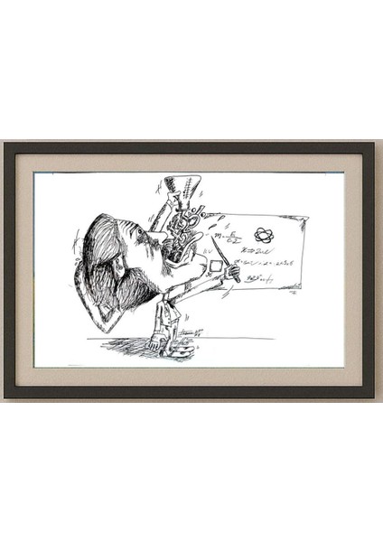 Ehsan Tasviehchi 29X21CM Orijinal Karikatür Tablo