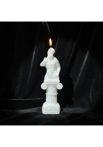 Özel Mitolojik Seri - Beyaz Posedion Tasarım Soya Mumu fiyatları