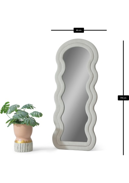 Mia Dalgalı Çerçeveli 170X65 cm Oval Boy Aynası indirimleri