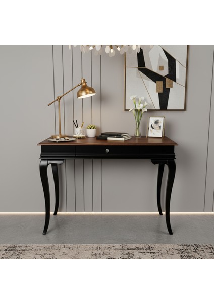 120 cm Masif Rustik Siyah Ceviz Dresuar